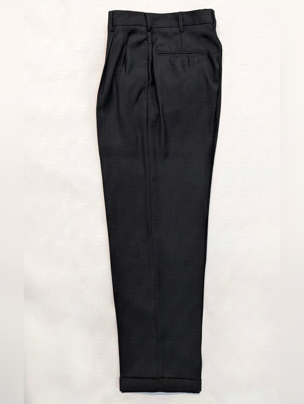 J. Ferrar Men's Black Pleated Dress Trousers